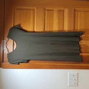 Dark green ribbed dress